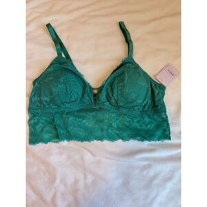 Auden Teal Lace Bralette Crop Top Bra Bralette Lingerie Women Large New